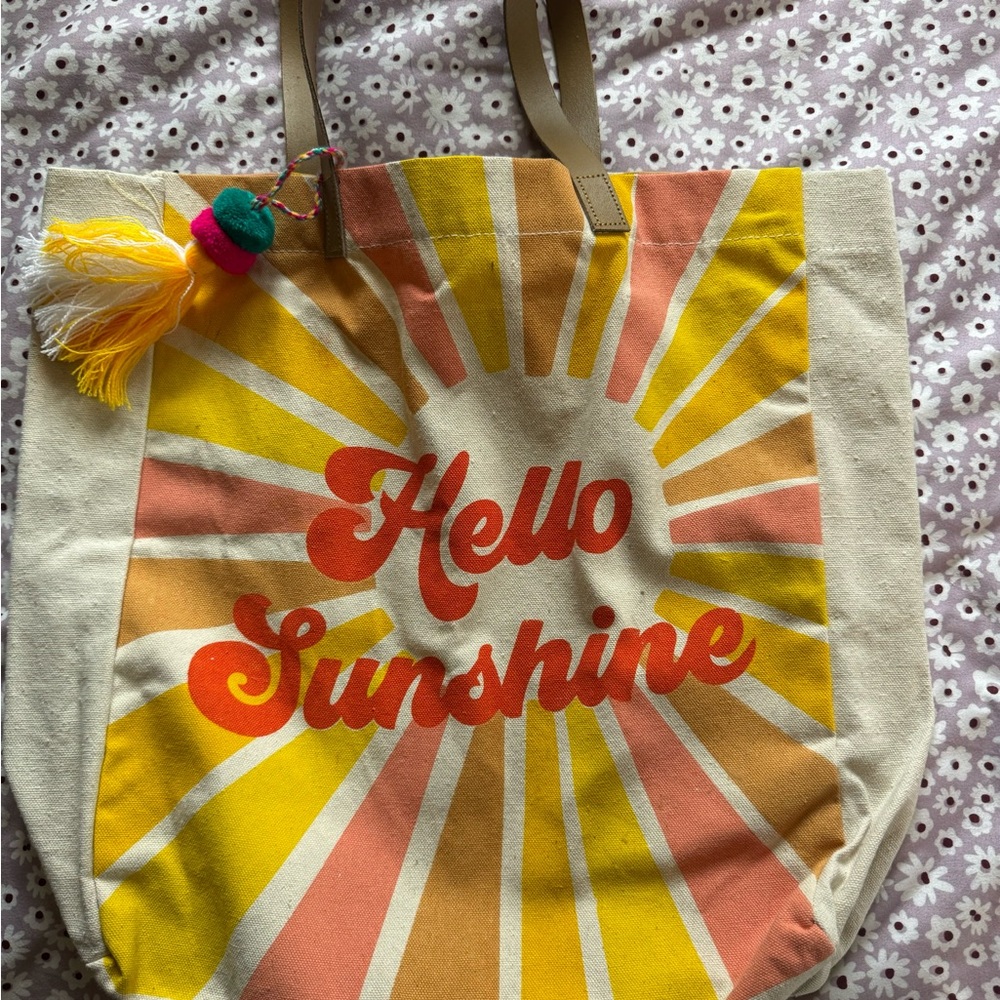 Hello Sunshine Canvas Tote Bag